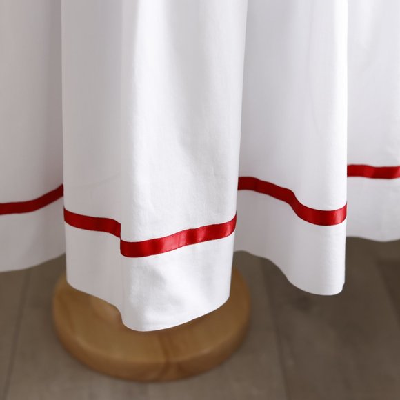 Strasburg Smocked Dress White with Red Trim Special Occassion Portrait - Picture 7 of 7